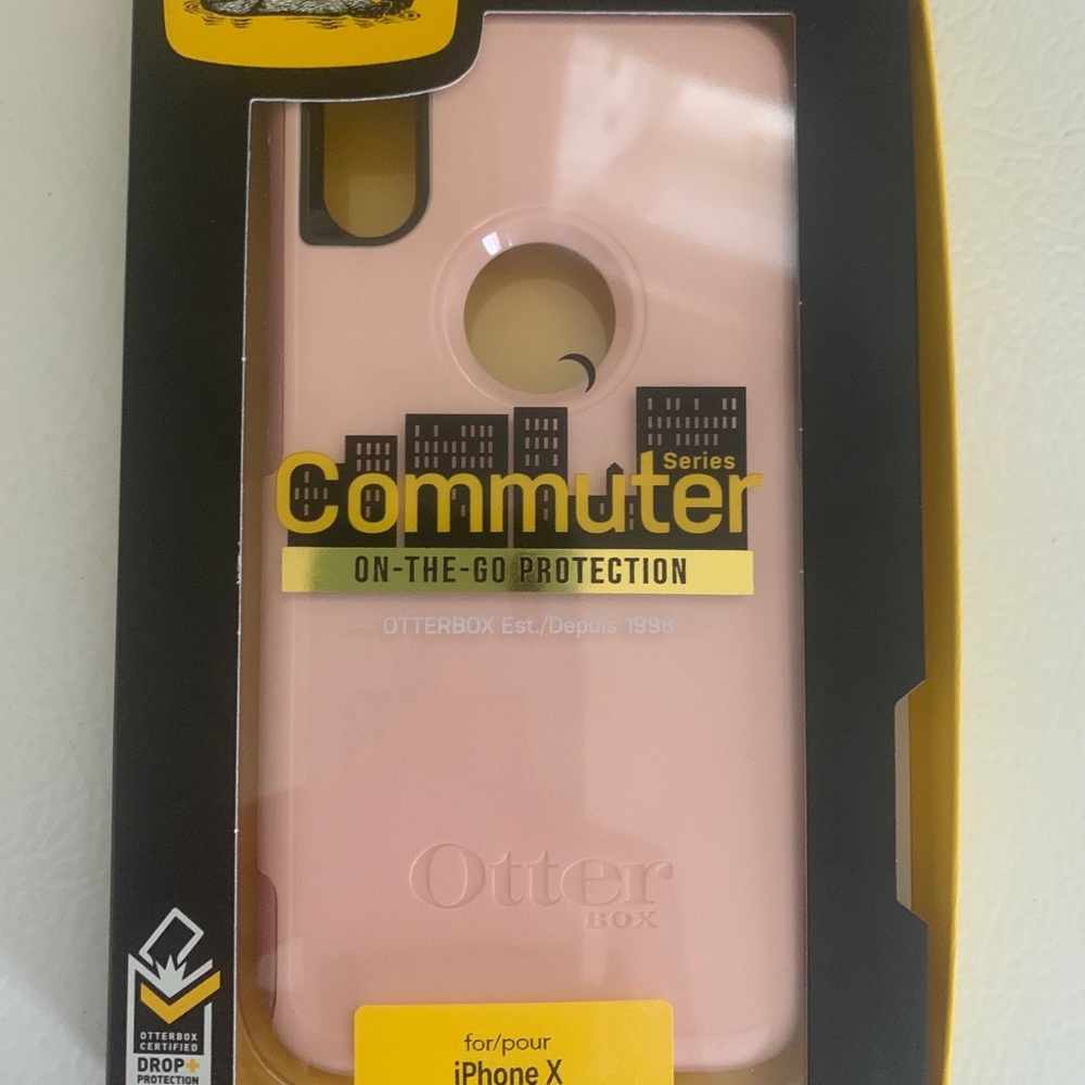 Pink Otterbox Commuter for iPhone X